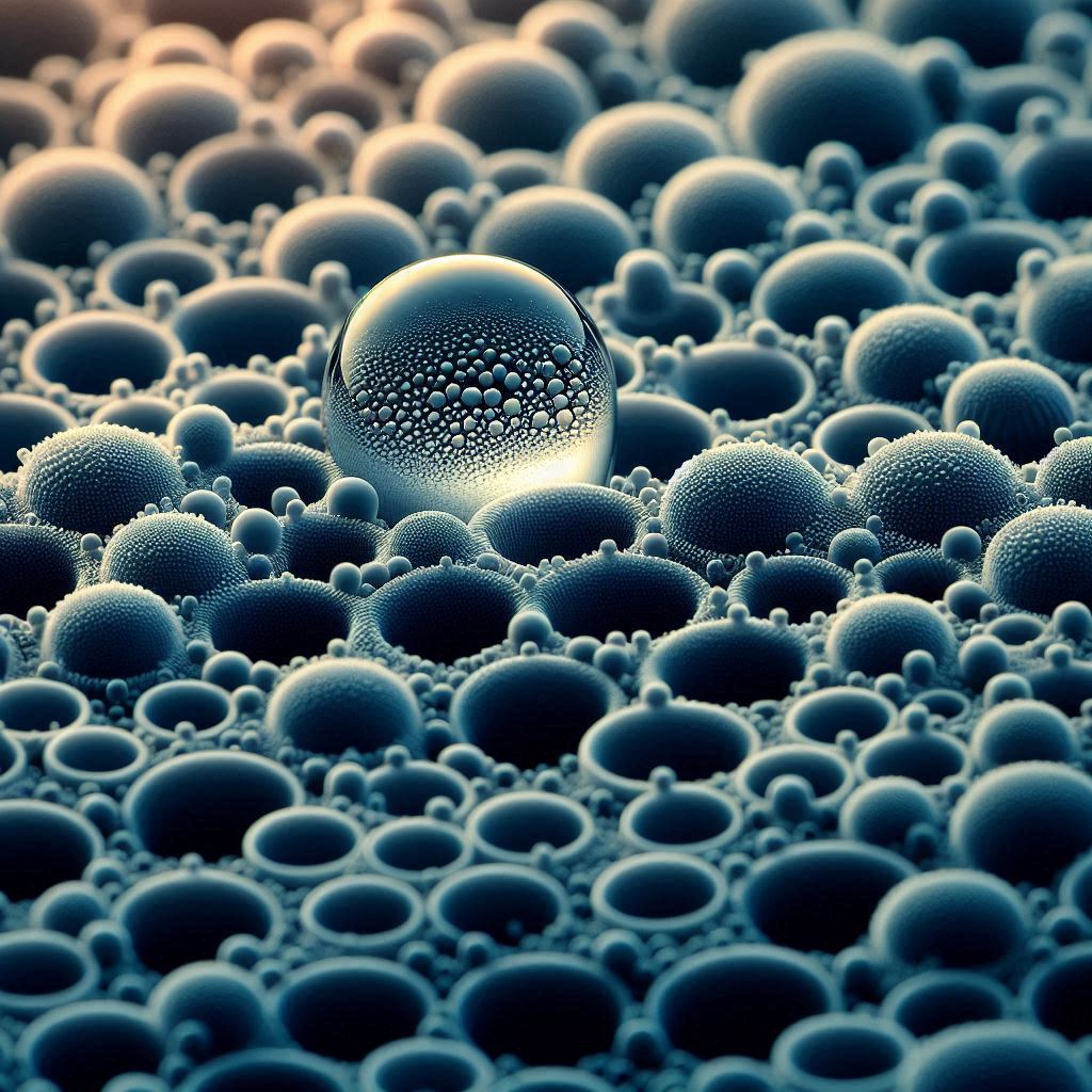 A Large Bubble of Water Blue Water Micro