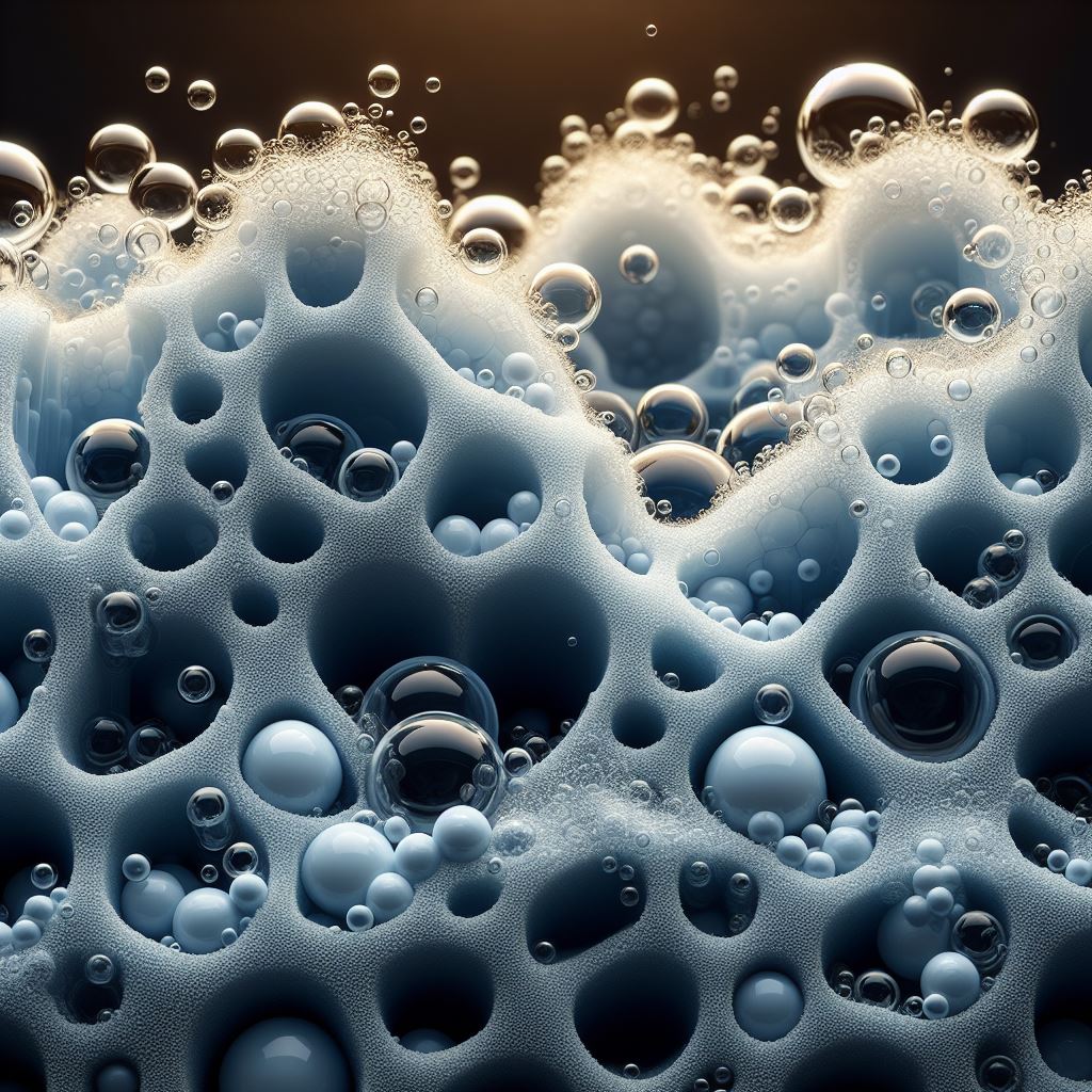 Close-up of Bubbles Rising in Clear Water